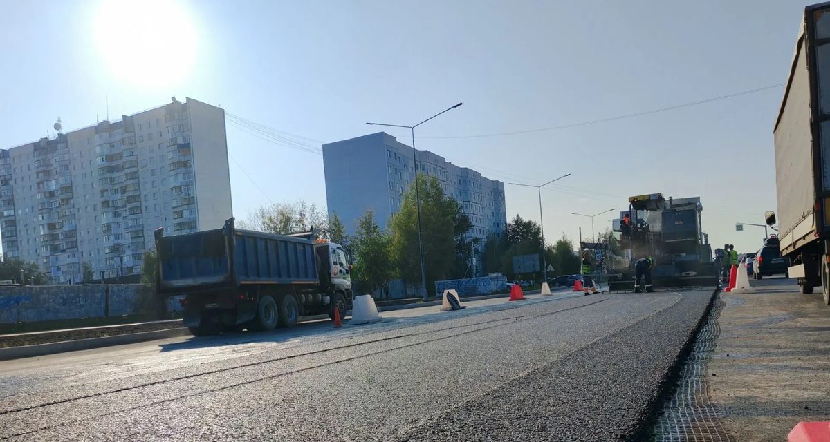 На улице Северной в Нижневартовске завершают ремонт дорожного полотна