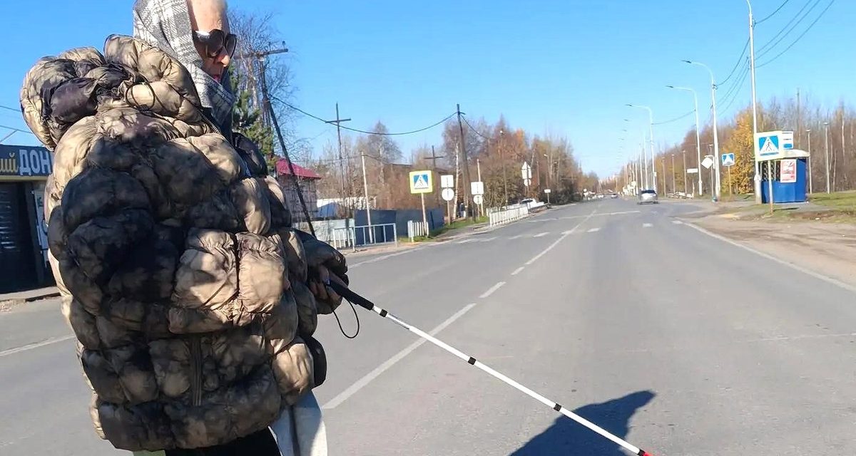 В Нижневартовске водителям напомнили о праве незрячих переходить дорогу вне светофора